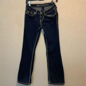 Blue Asphalt Jeans Flare Denim Low Rise Size 7